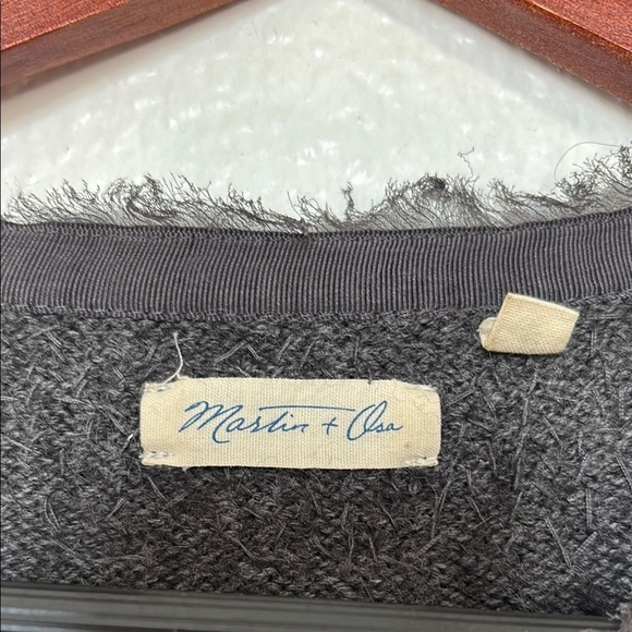 Martin + Osa Gray Cardigan with Beaded Embellishments Zip-Front size S - Picture 8 of 10